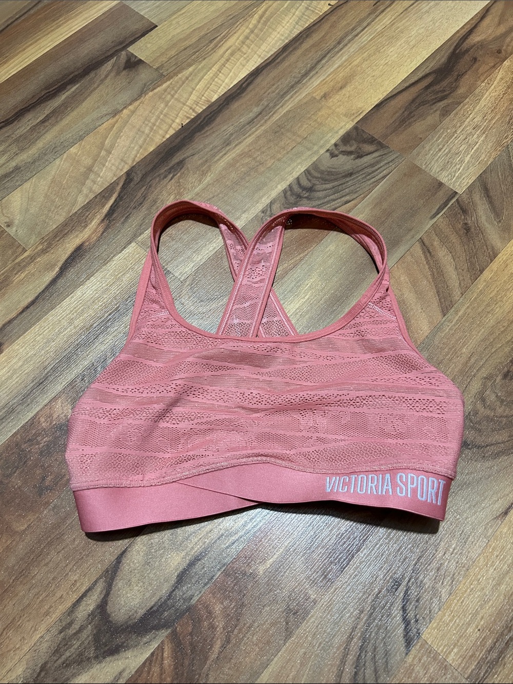 Victoria's Secret Coral Lace Racerback Sports Bra